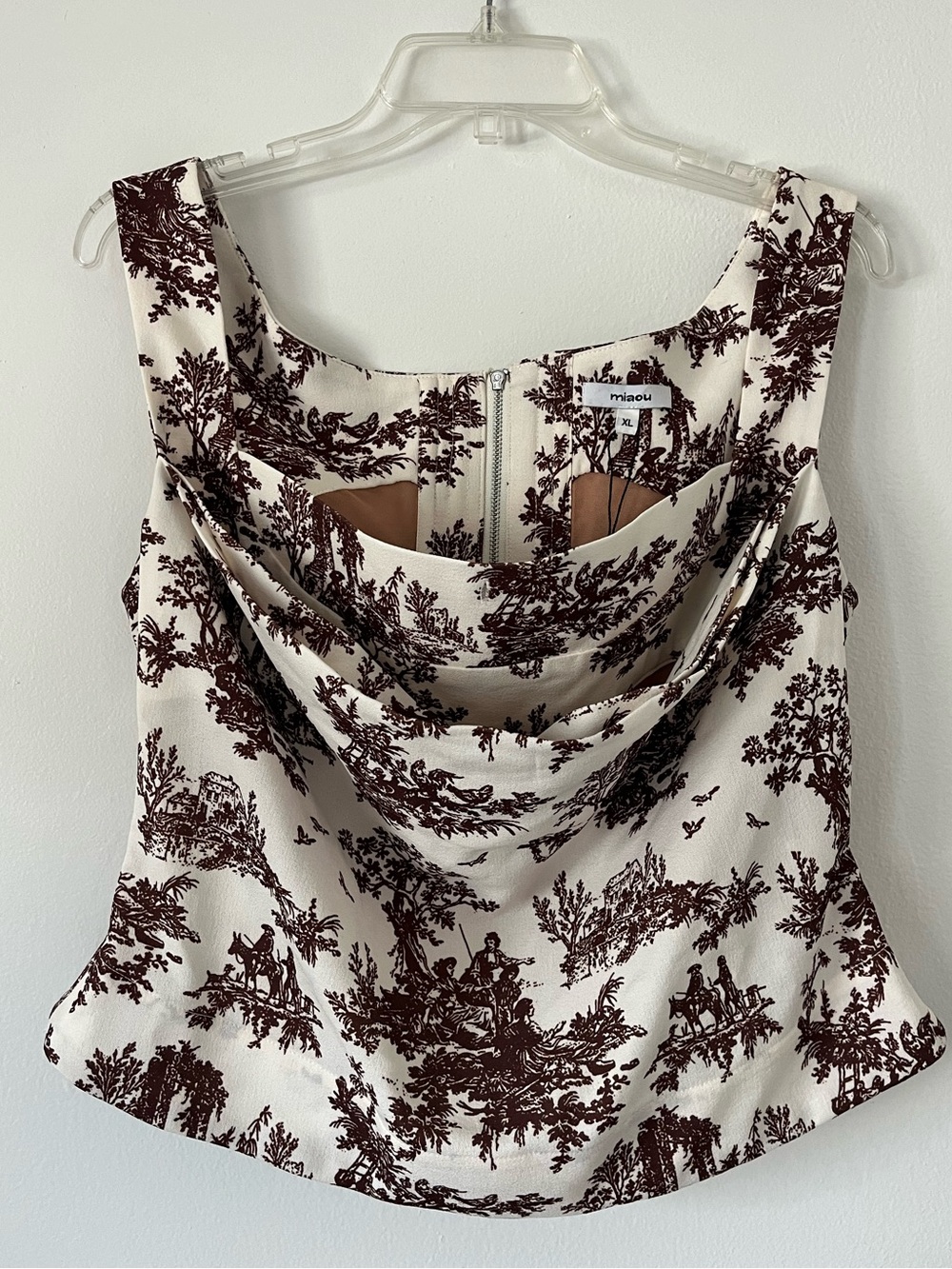 Miaou Imogene Corset top in brown toile